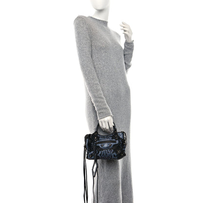 Balenciaga Agneau Arena Graffiti All Over Classic Hardware Mini City Black 2 of 12