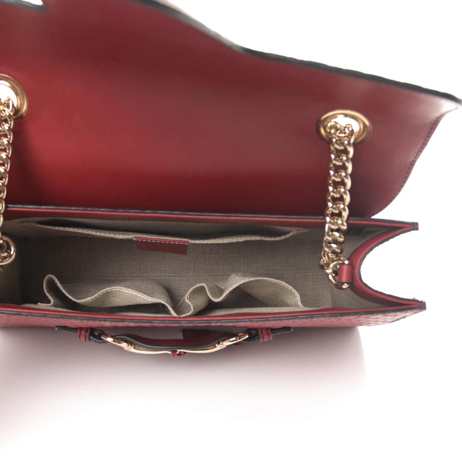 Gucci Microguccissima Medium Emily Chain Shoulder Bag Red 5 of 12