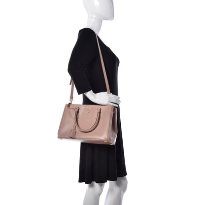 Prada Saffiano Small Galleria Double Zip Tote Cammeo 2 of 14