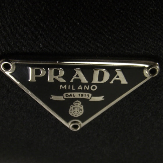Prada Satin Evening Bag Black 7 of 8