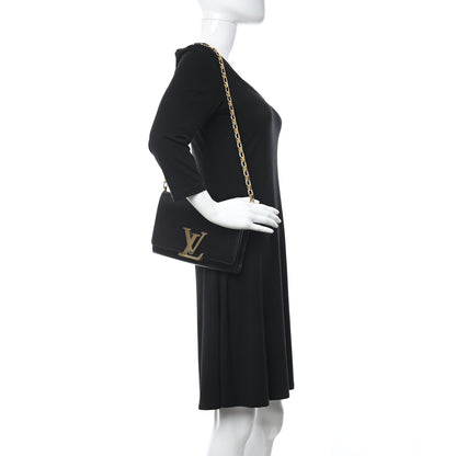 Louis Vuitton Calfskin Chain Louise MM Black 2 of 10