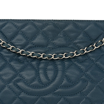 Chanel Caviar Quilted Timeless CC Shopping Tote Blue 8 of 16