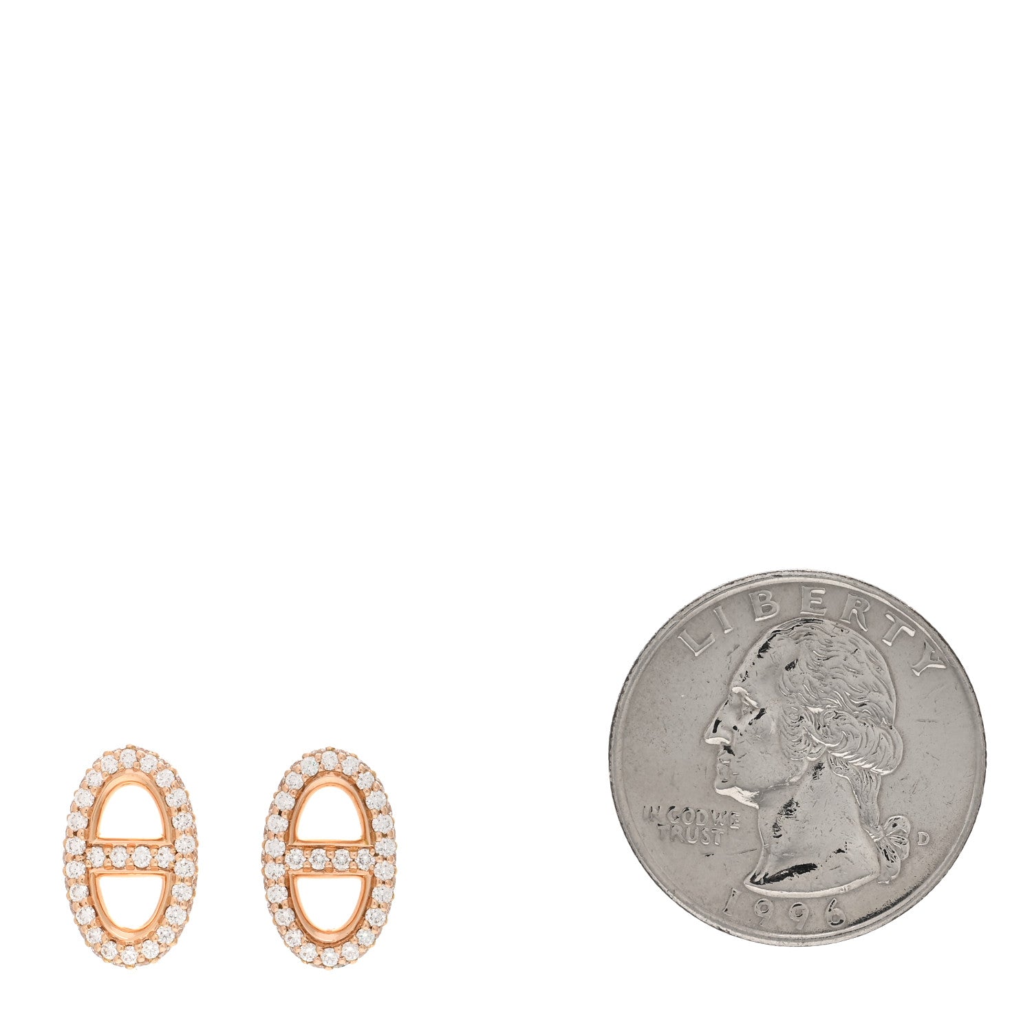 Hermes 18K Rose Gold Diamond New Farandole Earrings 2 of 4