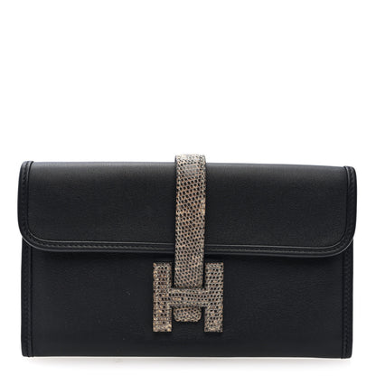 Hermes Swift Lizard Jige Touch Duo Clutch Black Ombre 1 of 10