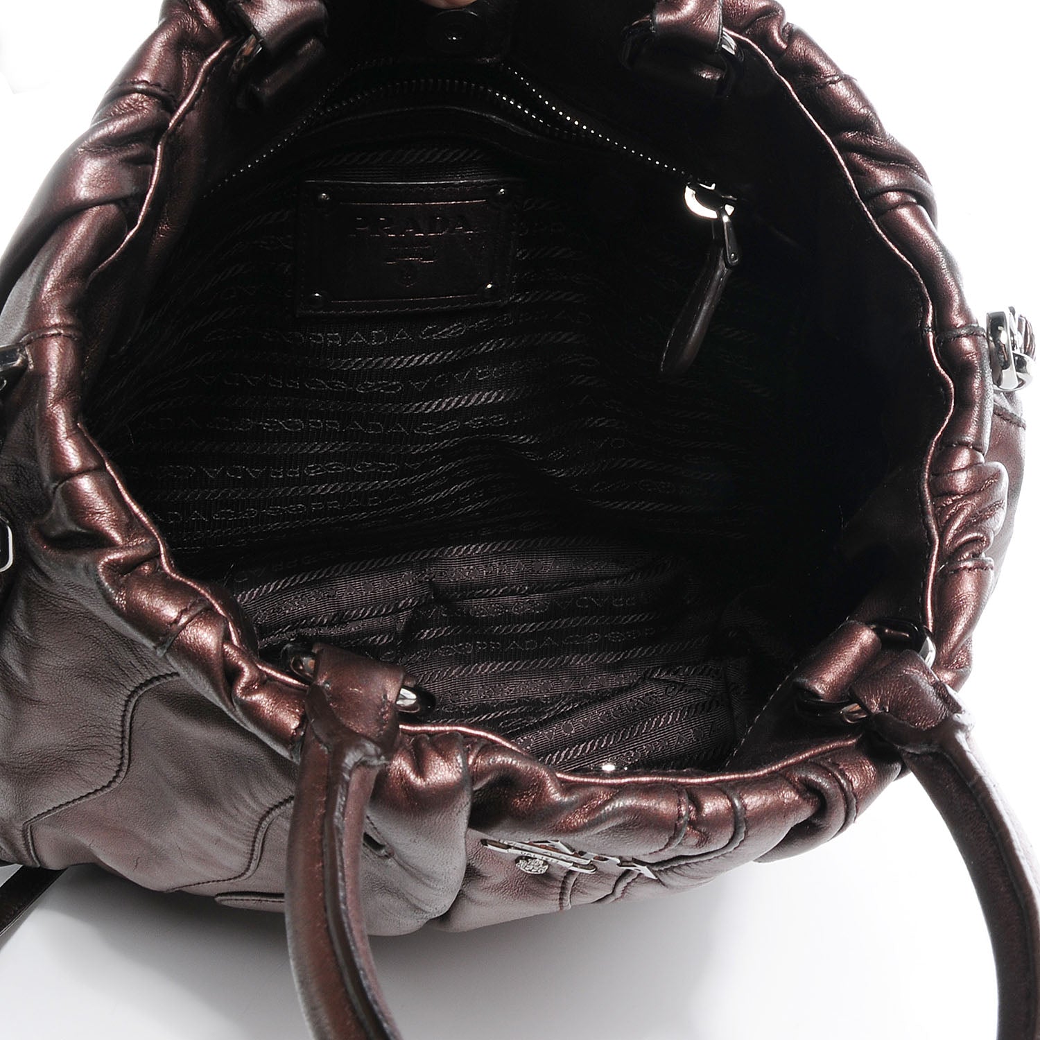 Prada Nappa Mordore Stripes Shoulder Bag Ribes 7 of 9
