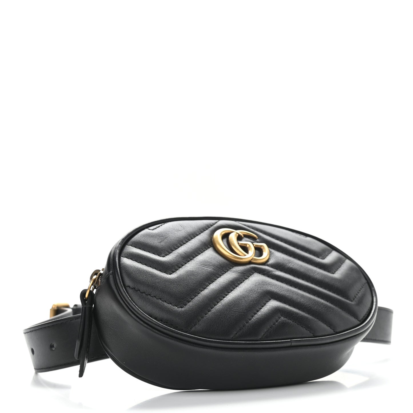 Calfskin Matelasse GG Marmont Belt Bag 85 34 Black