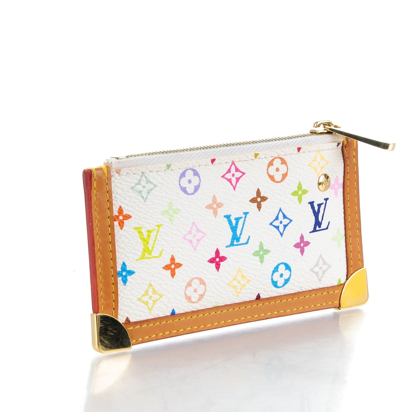 Monogram Multicolor Key Pouch White