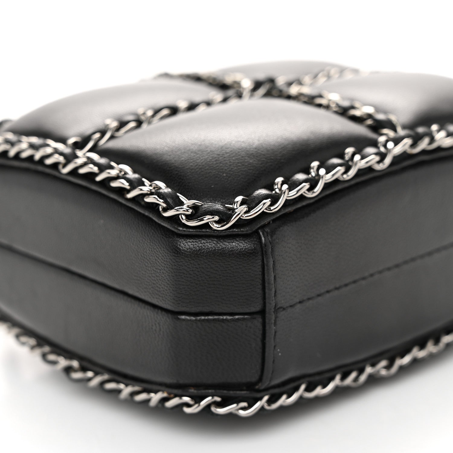 Chanel Lambskin Minaudiere Chain Clutch Black 9 of 11