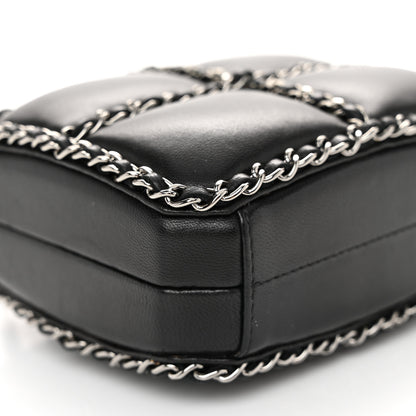Chanel Lambskin Minaudiere Chain Clutch Black 9 of 11