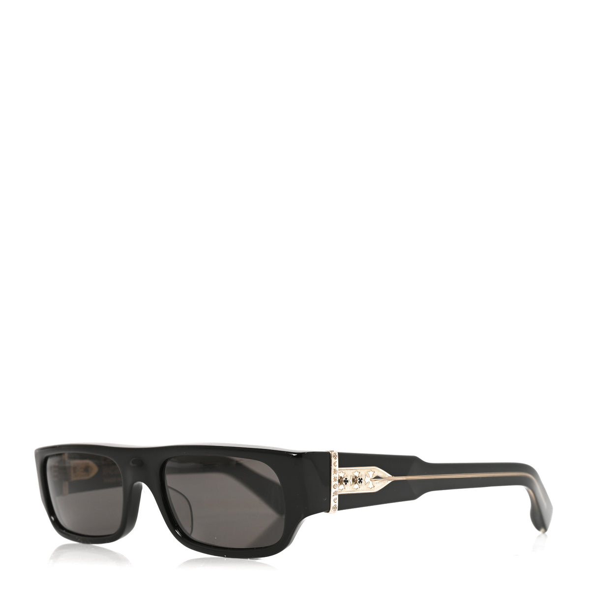 Chrome Hearts 18K Gold AcetateAcetate Tryvagagain Sunglasses Black 1 of 7