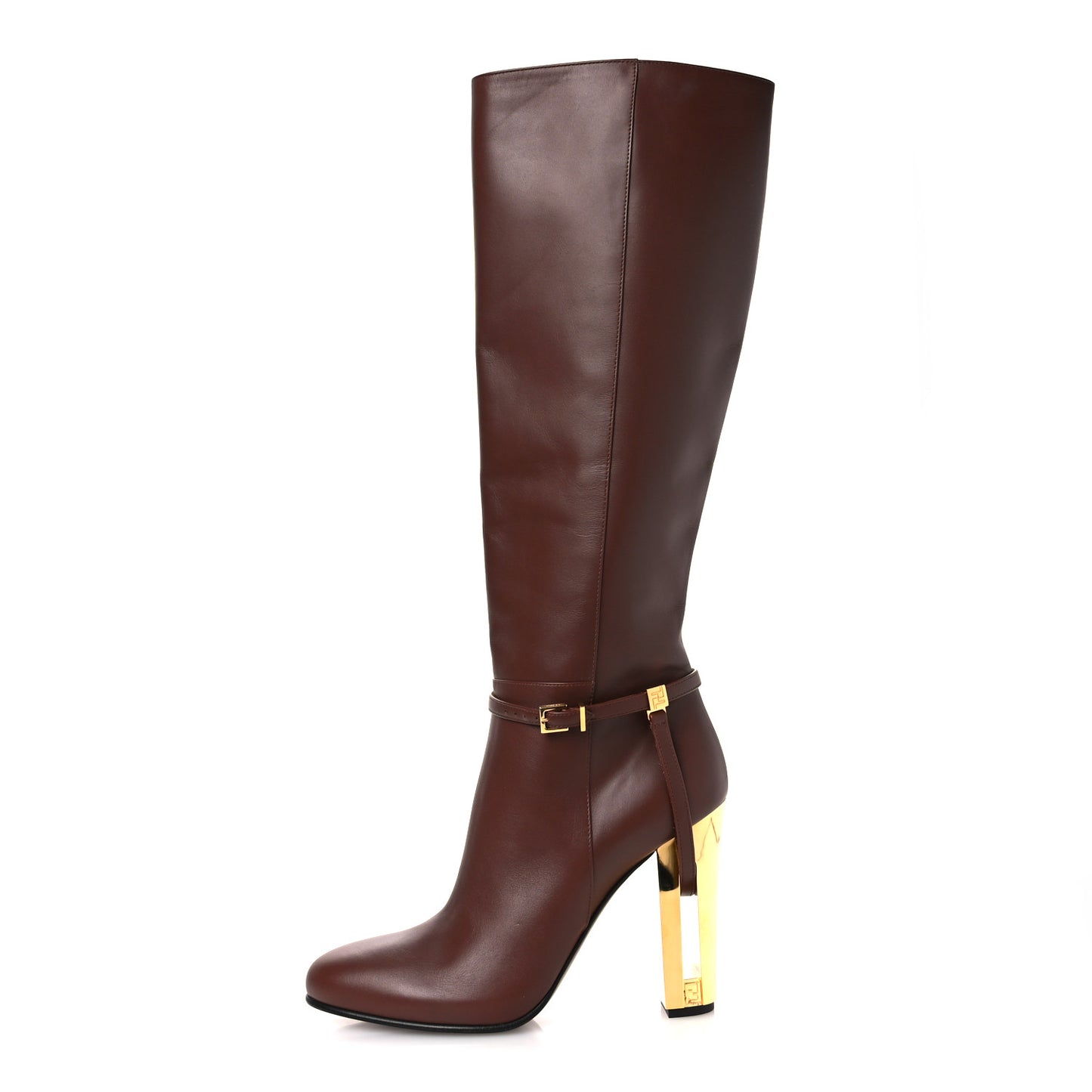 Vitello Delfina Knee High Boots 41 Acorn