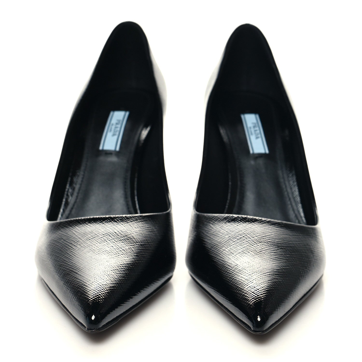Prada Saffiano Patent Pumps 41 Black 2 of 7