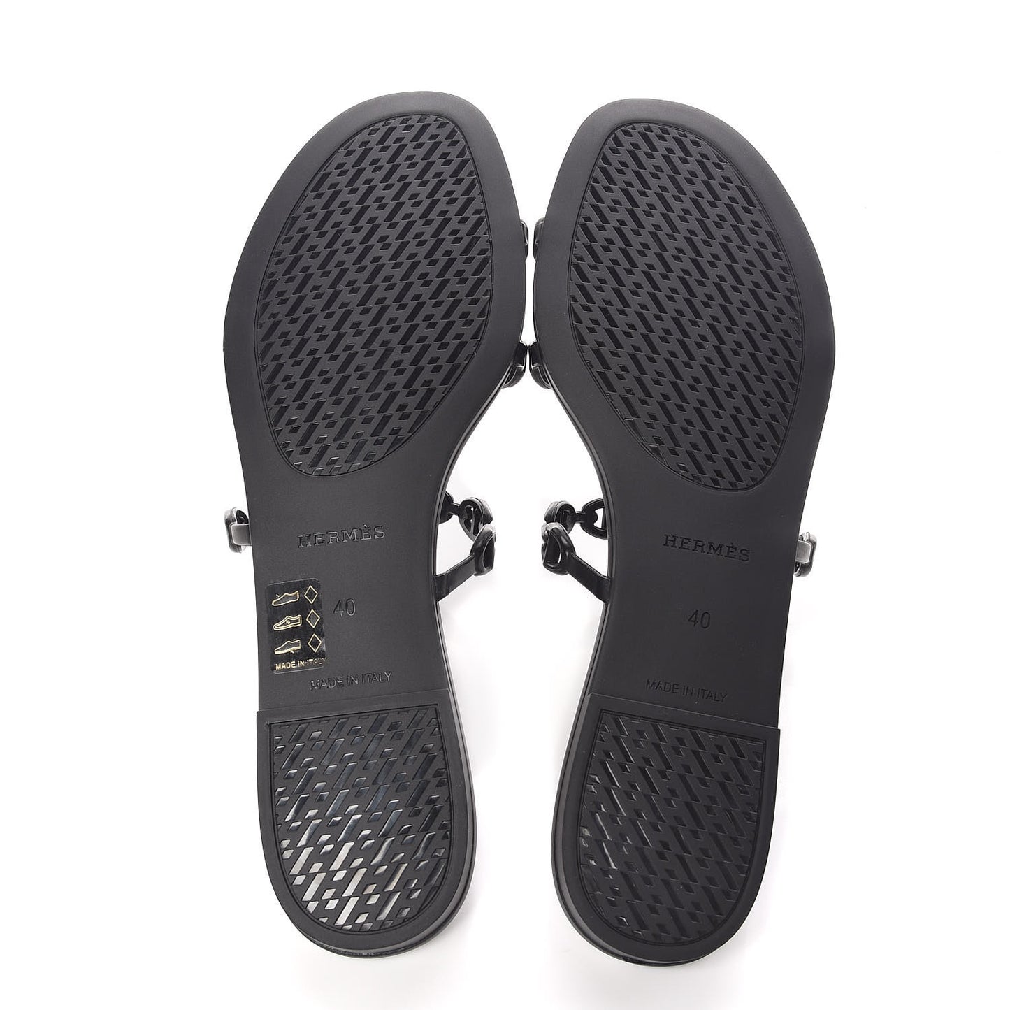 Rubber Chaine d'Ancre Rivage Sandals 40 Black