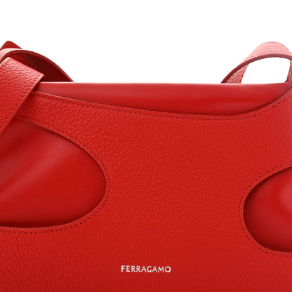 Salvatore Ferragamo Calfskin Cut Out Crossbody Red 8 of 12