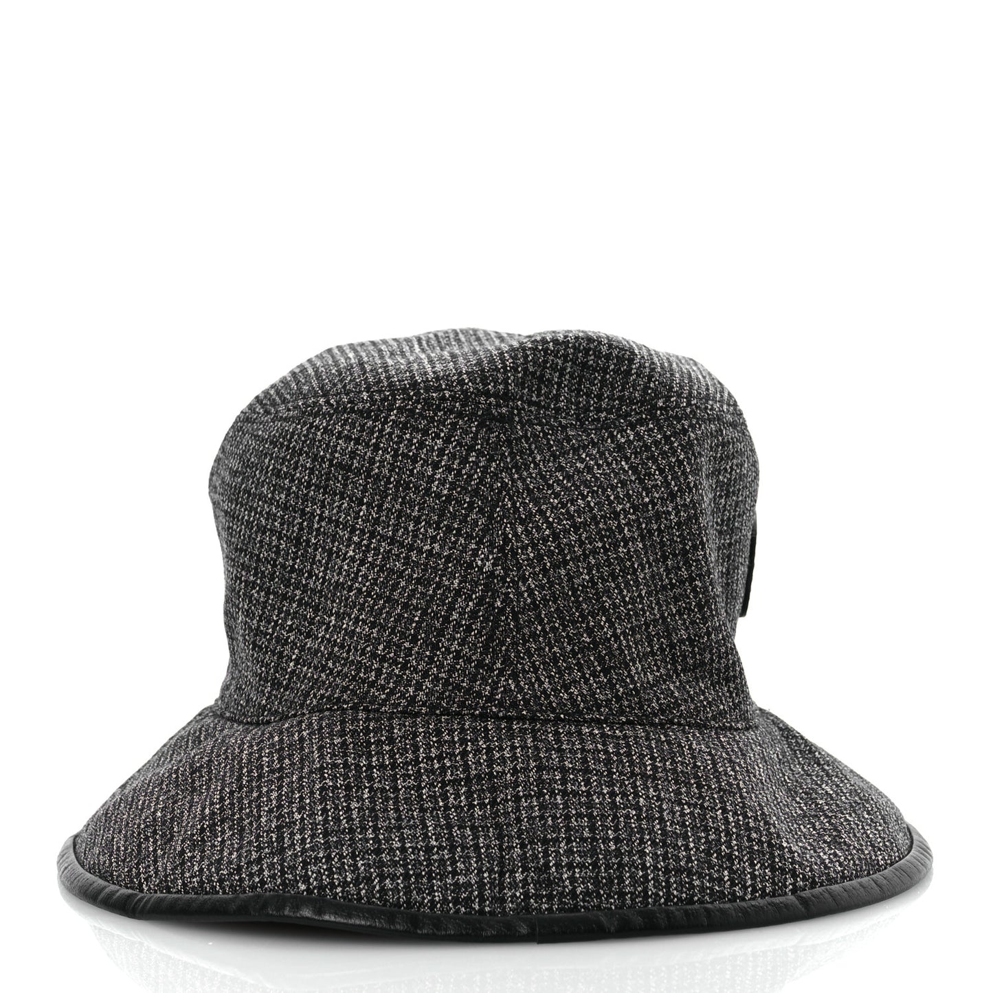 Wool Nylon GG Monogram Reversible Bucket Hat L Black Grey