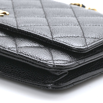 Chanel Caviar Quilted Wallet On Chain WOC Black 10 of 11