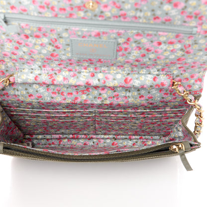 Chanel Canvas Quilted Coco Cuba Charms Wallet on Chain WOC Khaki 5 of 10