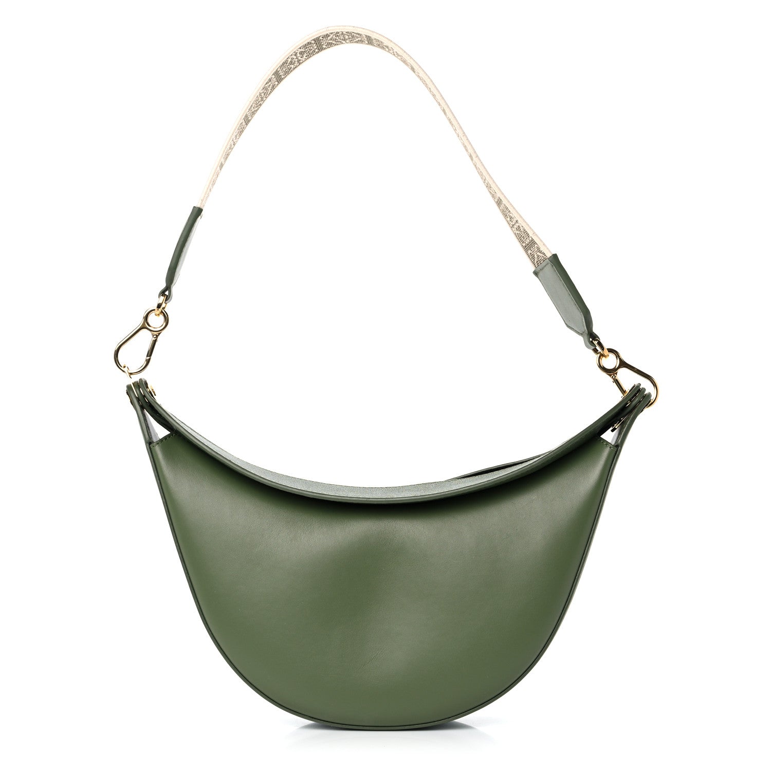 Loewe Satin Calfskin Jacquard Small Luna Bag Avocado Green 1 of 9