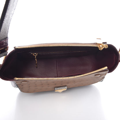 Louis Vuitton Ostrich Lizard Exotique Majestueux Shoulder Bag Bordeaux 5 of 6