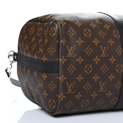 Louis Vuitton Monogram Macassar Keepall Bandouliere 45 8 of 9
