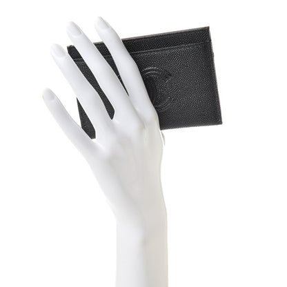 Chanel Caviar CC Card Holder Black 2 of 9