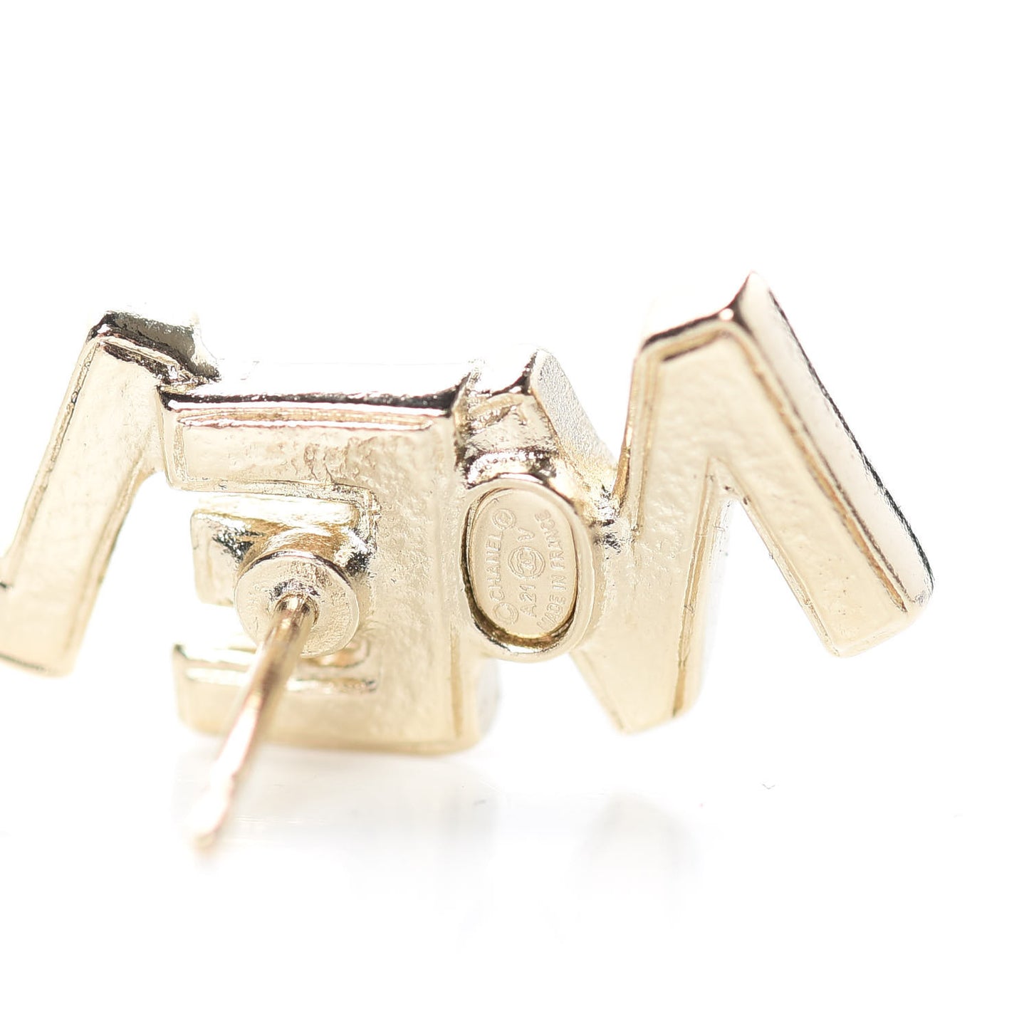Crystal Pearl Signature Stud Earrings Gold