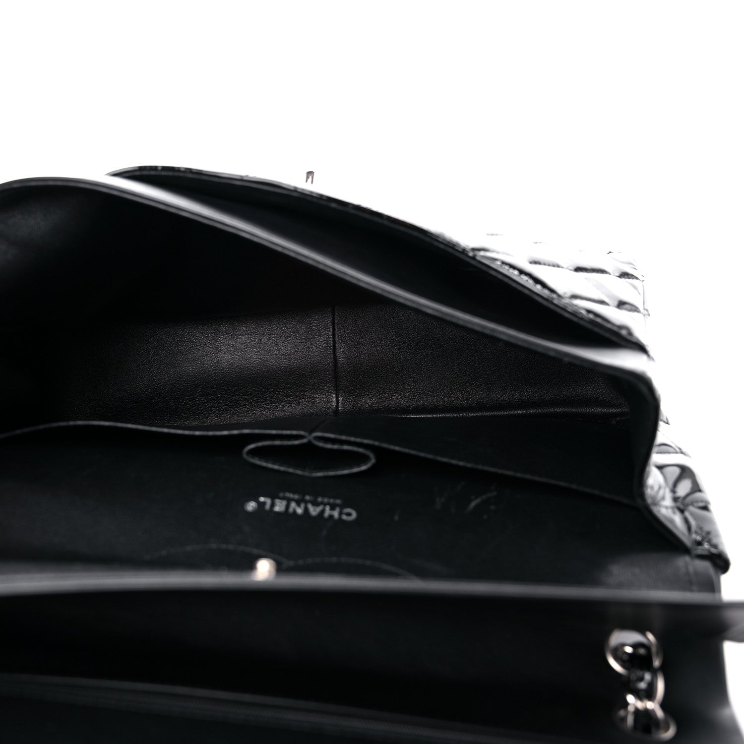 Chanel Patent Quilted Jumbo Double Flap Black 5 of 11
