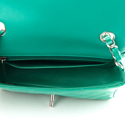 Chanel Patent Quilted Mini Rectangular Flap Turquoise 5 of 9