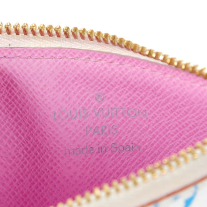 Louis Vuitton Monogram Multicolor Key Pouch White Litchi 6 of 7