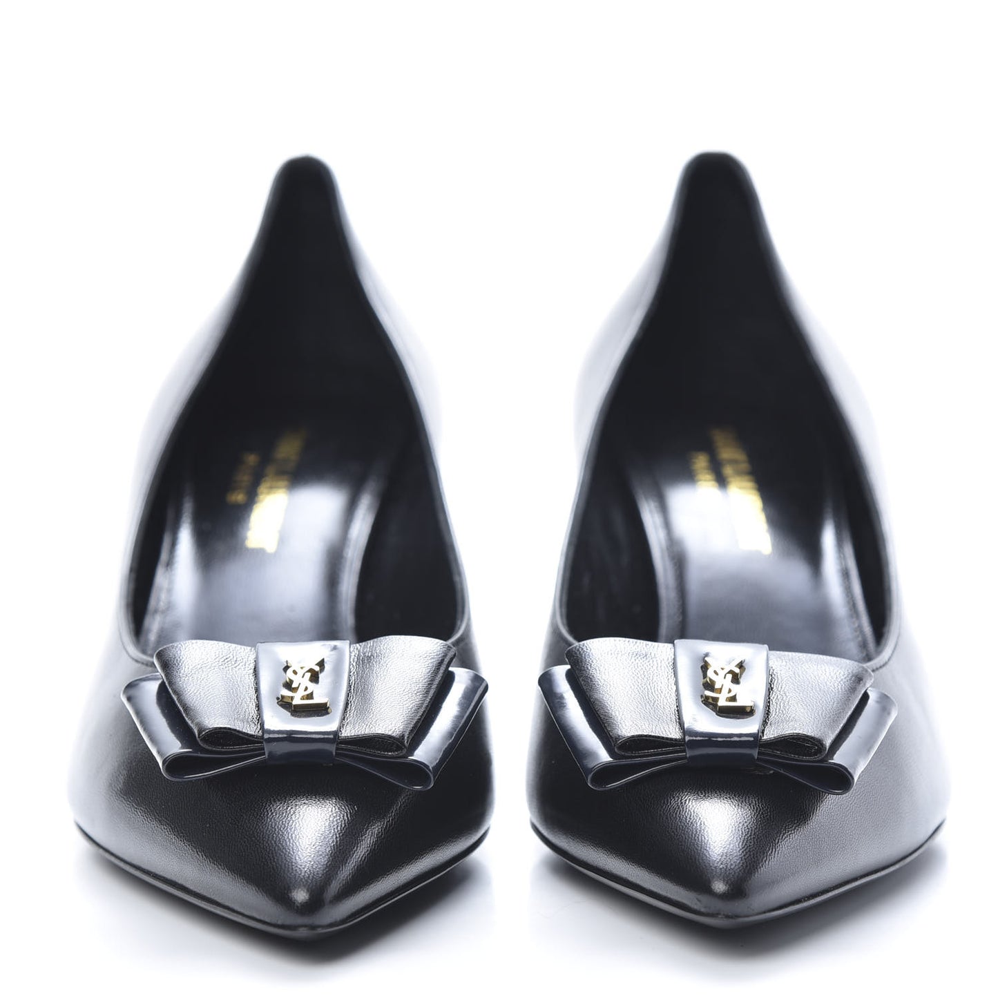 Calfskin Bow Anais Pumps 37 Black