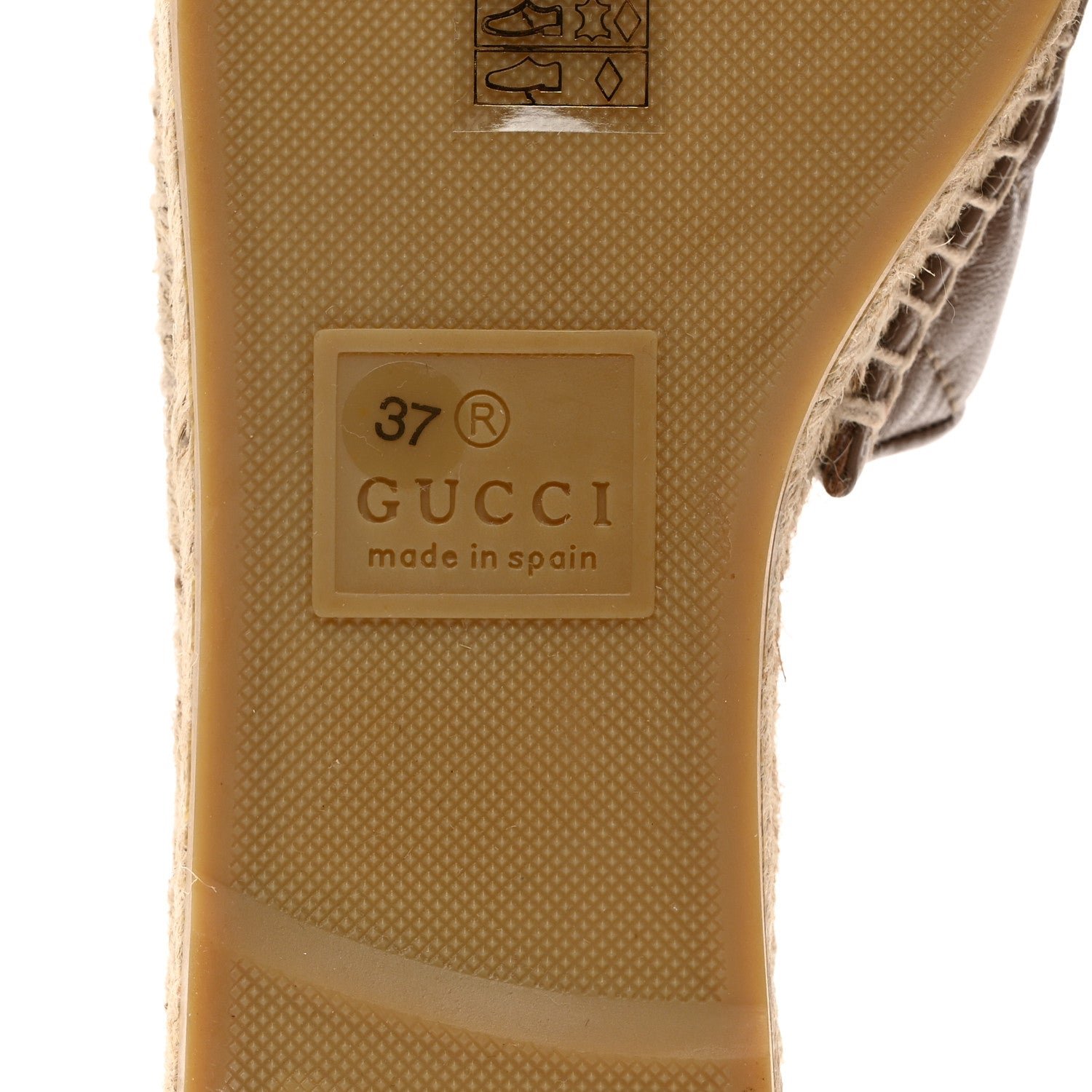 Gucci Nappa Matelasse GG Marmont Espadrille Slide Sandals 37 Porcelain Rose 8 of 11