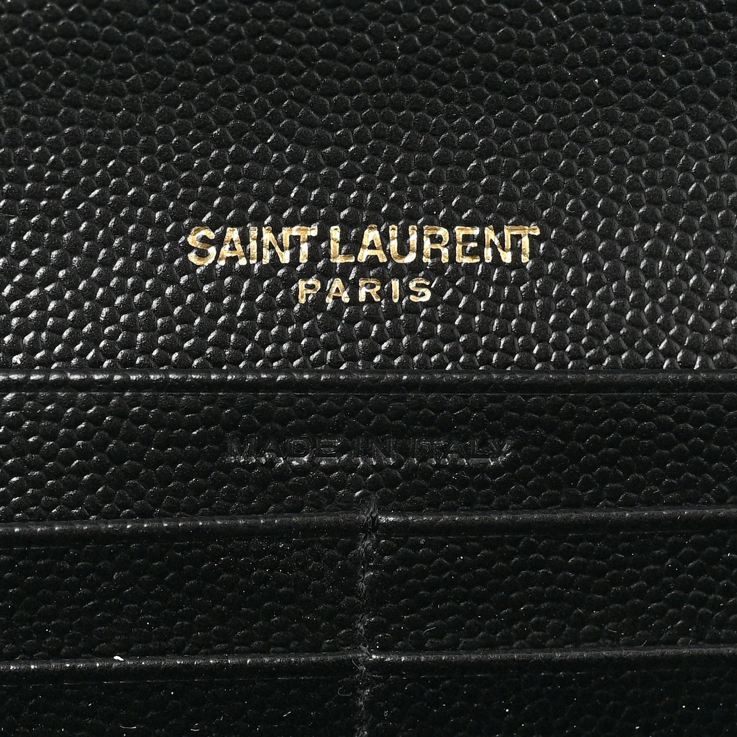 Grain De Poudre Matelasse Chevron Monogram Flap Wallet Black