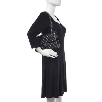Chanel Lambskin Quilted Medium Double Flap Black 2 of 10