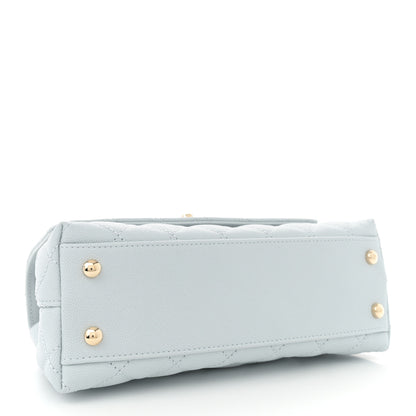 Chanel Caviar Quilted Mini Coco Handle Flap Light Blue 4 of 11