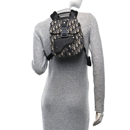Christian Dior Grained Calfskin Oblique Mini Gallop Sling Bag Blue Black 2 of 10