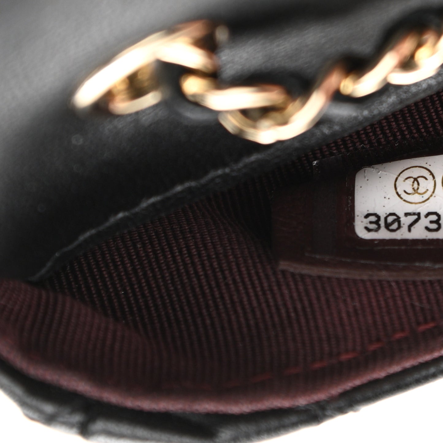 Lambskin Quilted Chain Belt Bag Black