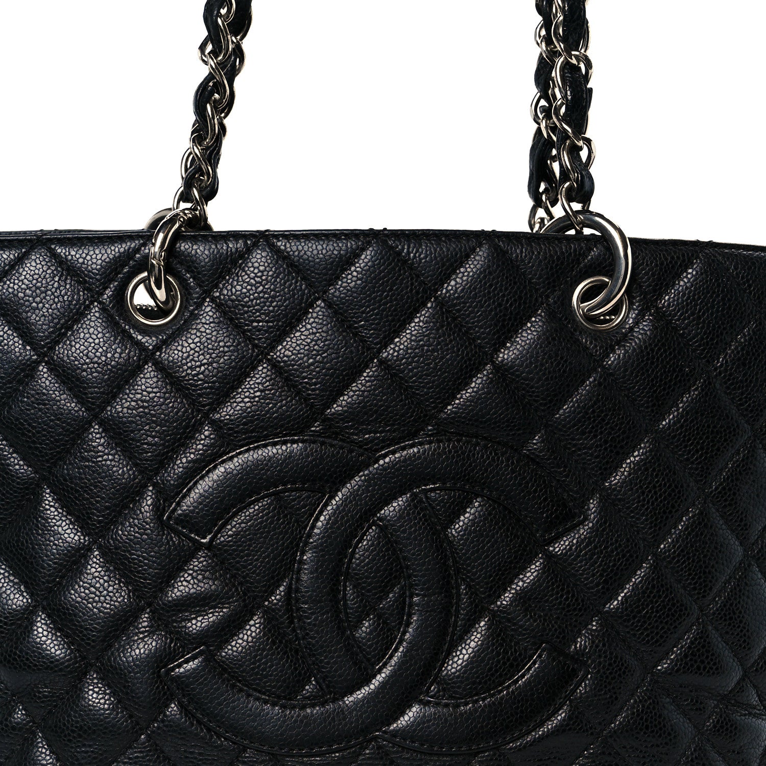 Chanel Caviar Quilted Grand Shopping Tote GST Black 8 of 10