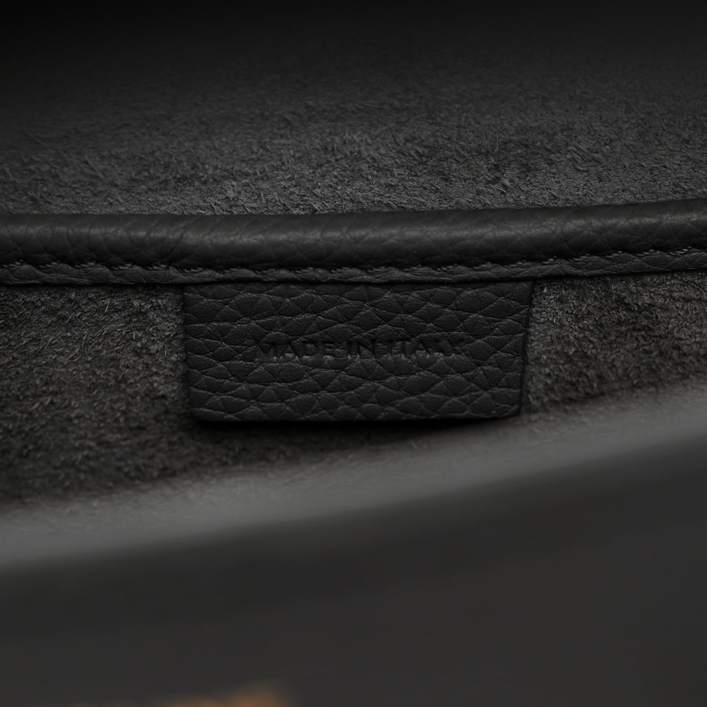 Baby Drummed Calfskin Nano Luggage Kohl