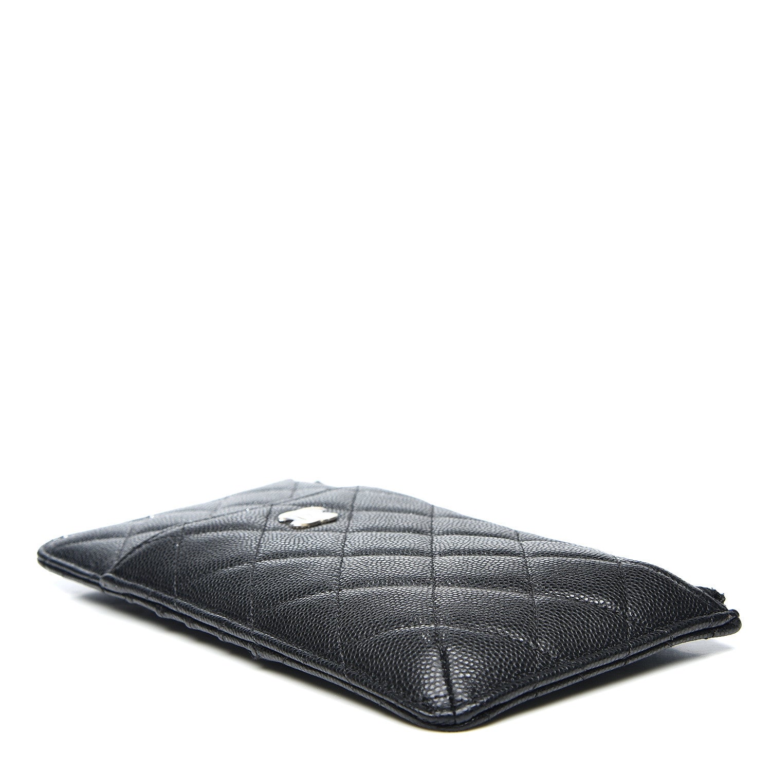 Chanel Caviar Quilted Classic Flat Wallet Pouch Black 3 of 13