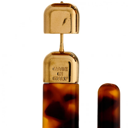 Fendi Plexiglass F Earrings Brown 4 of 6