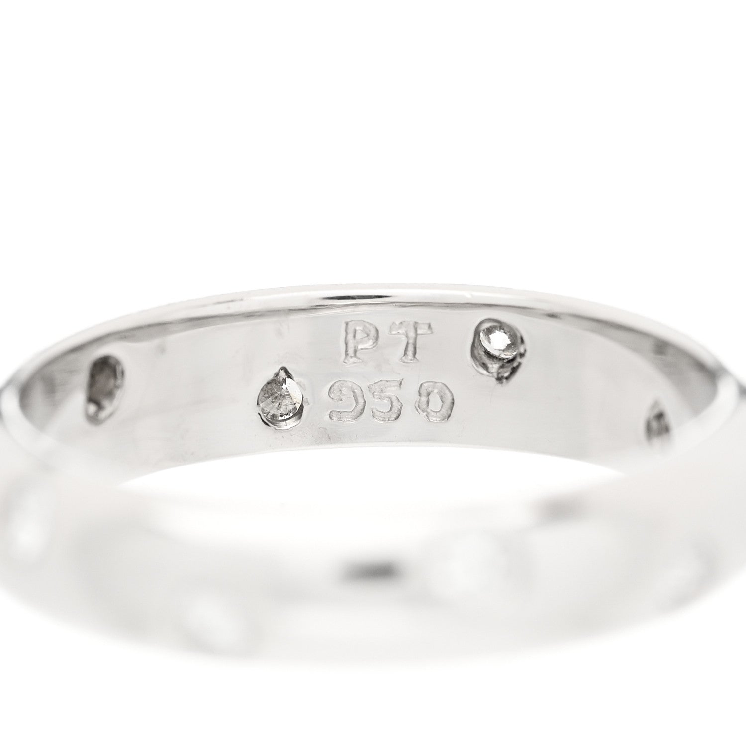 Tiffany Platinum Diamond 4mm Etoile Band Ring 51 5.75 4 of 5