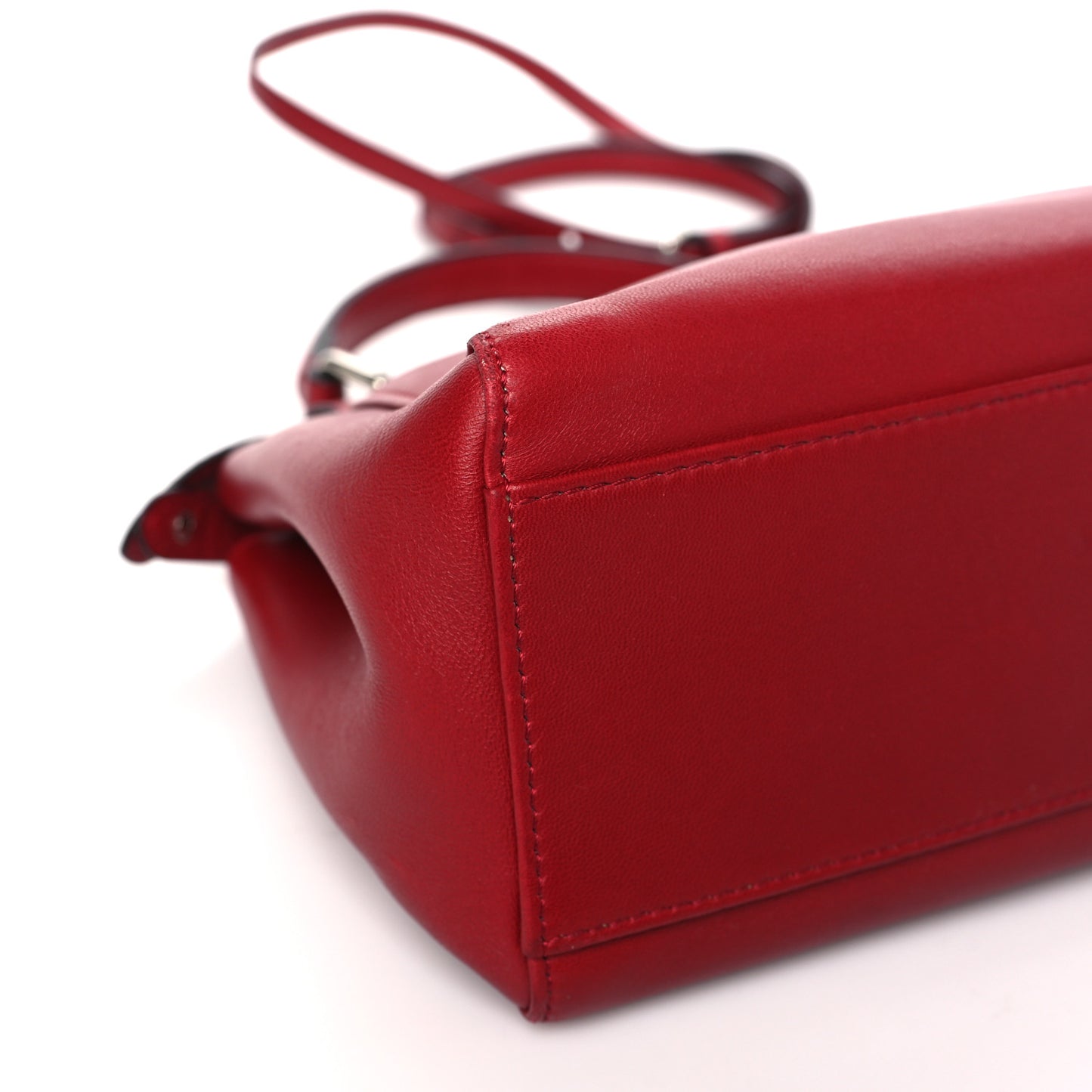 Nappa Elaphe Monster Eyes Mini Peekaboo Iconic Satchel Ruby Bois de Rose Natural