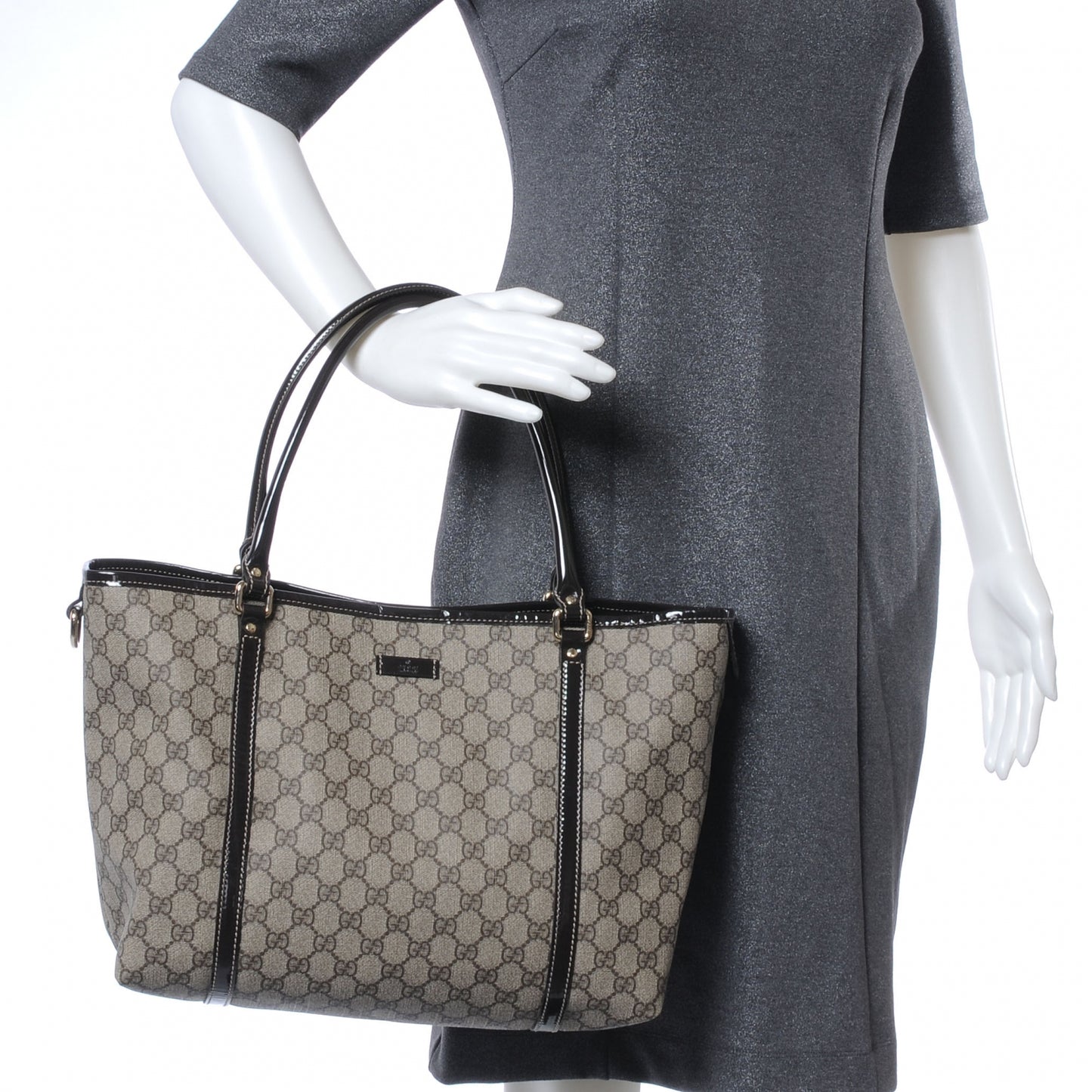 GG Plus Monogram Medium Joy Tote Brown
