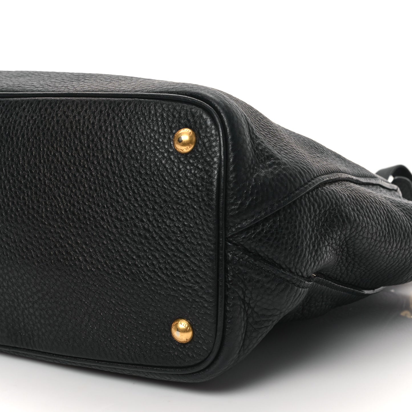 Vitello Daino Shopping Tote Black