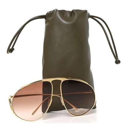 Loewe Metal Hillock Aviator Oversized Sunglasses LW40180U Gold 7 of 7