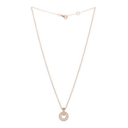 Bulgari 18K Rose Gold Diamond BVLGARI BVLGARI Open Work Pendant Necklace 2 of 4