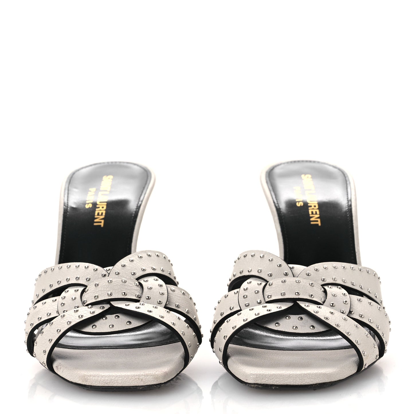 Grain De Poudre Tribute 85 Slide Studded Sandals 37 Off White