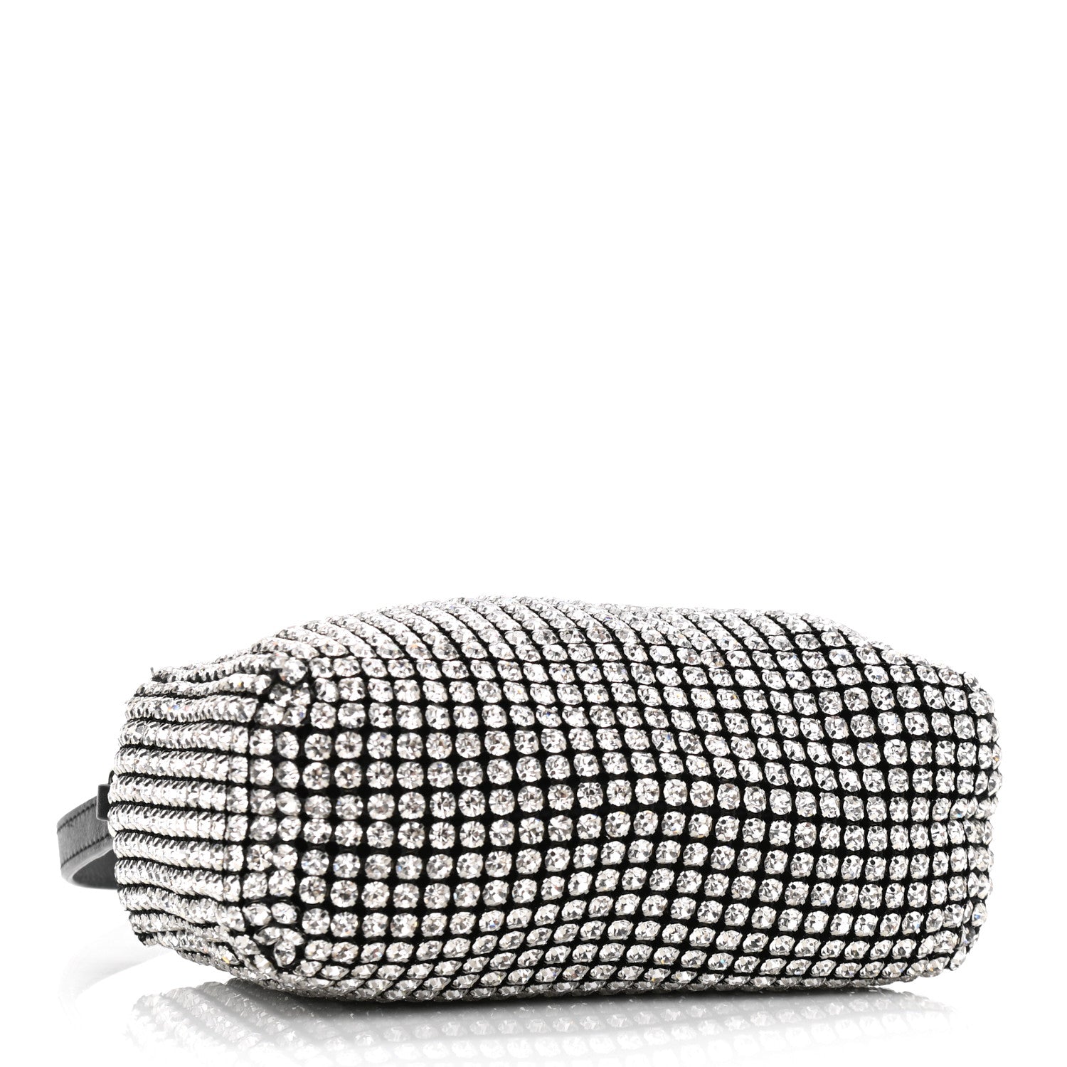 Alexander Wang Mesh Crystal Rhinestone Mini Heiress Pouch Black Silver 4 of 9