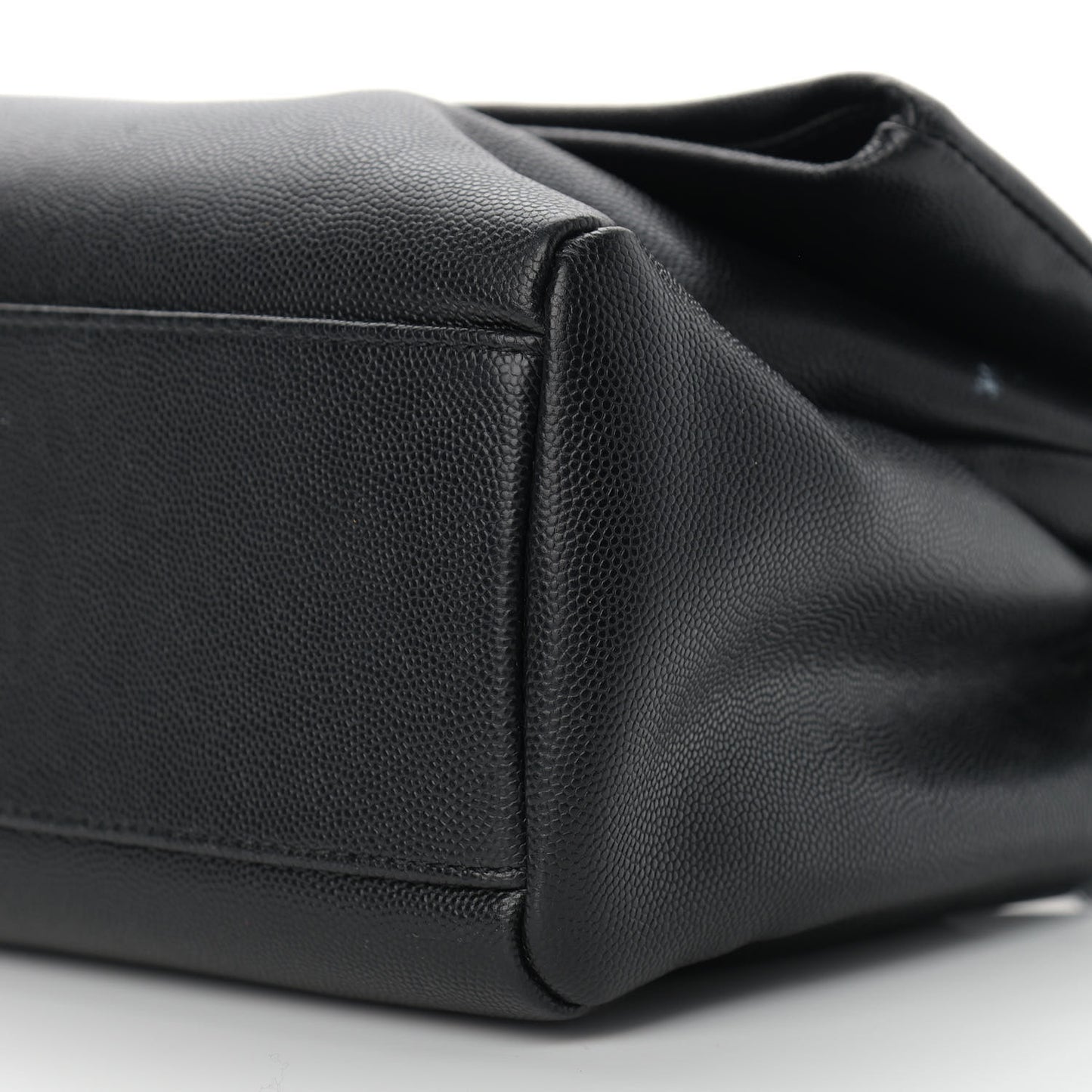 Grain De Poudre Medium West Hollywood Monogram Fold-Over Black
