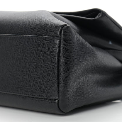 Saint Laurent Grain De Poudre Medium West Hollywood Monogram Fold-Over Black 9 of 18